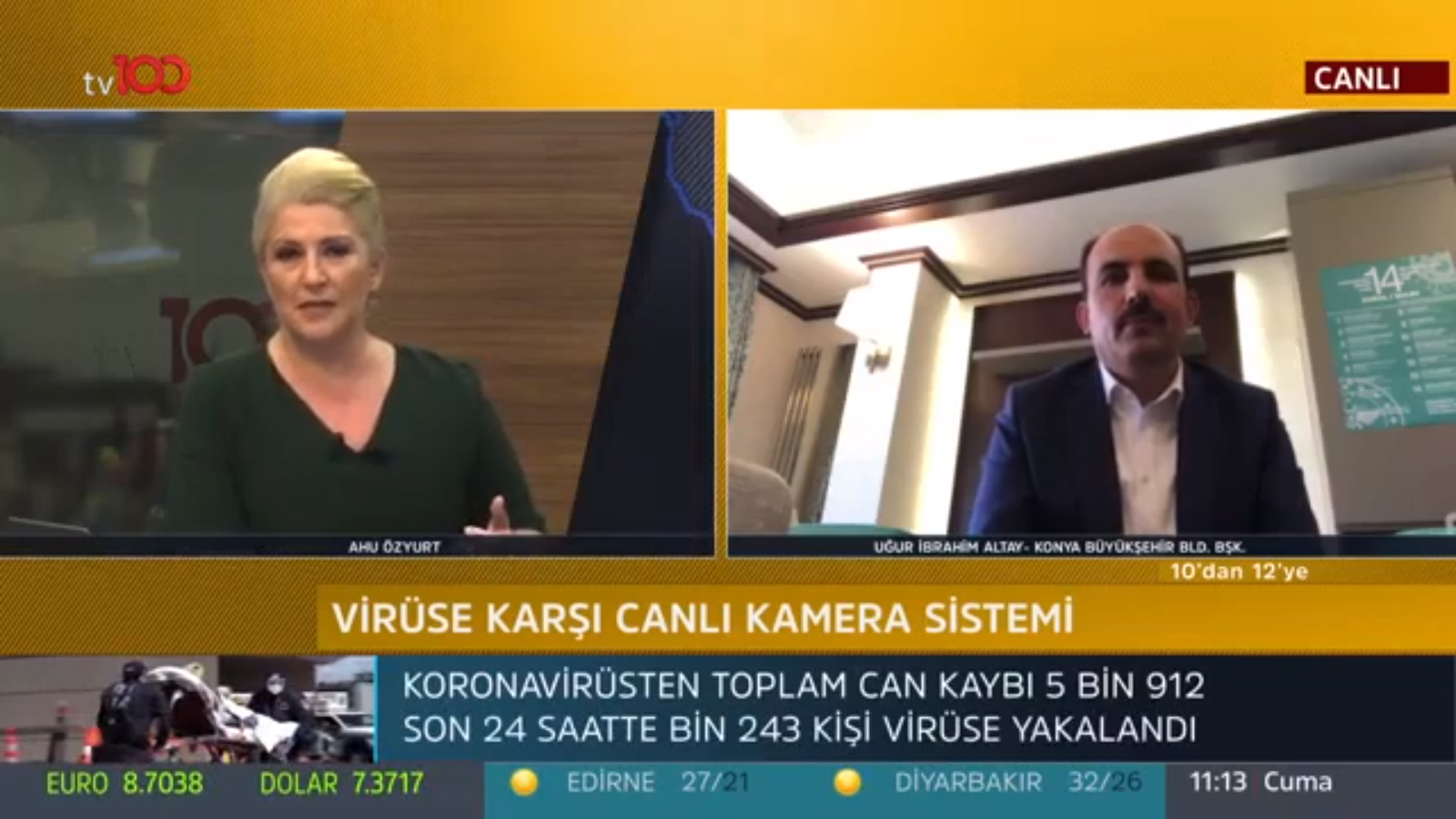 TV 100 Ahu Özyurt Canlı Bağlantı